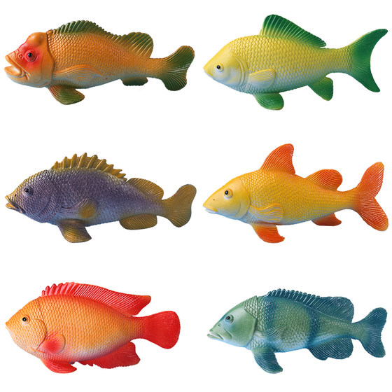Simulated tropical fish model colorful and beautiful props