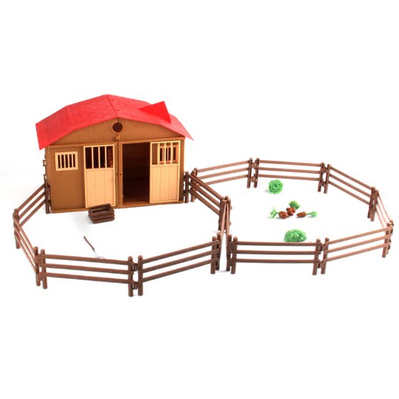 Big house stable landscaping accessories children's toy fence