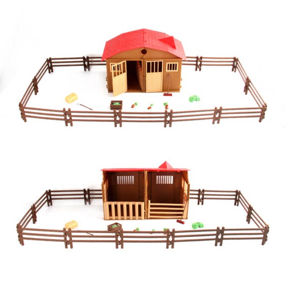 Big house stable landscaping accessories children's toy fence