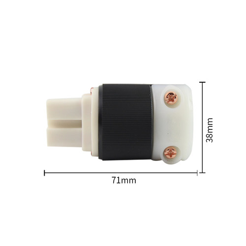 声弦荷宝美标紫铜 电源线插头 插尾 发烧音响DIY公插头 母尾插 - 图0