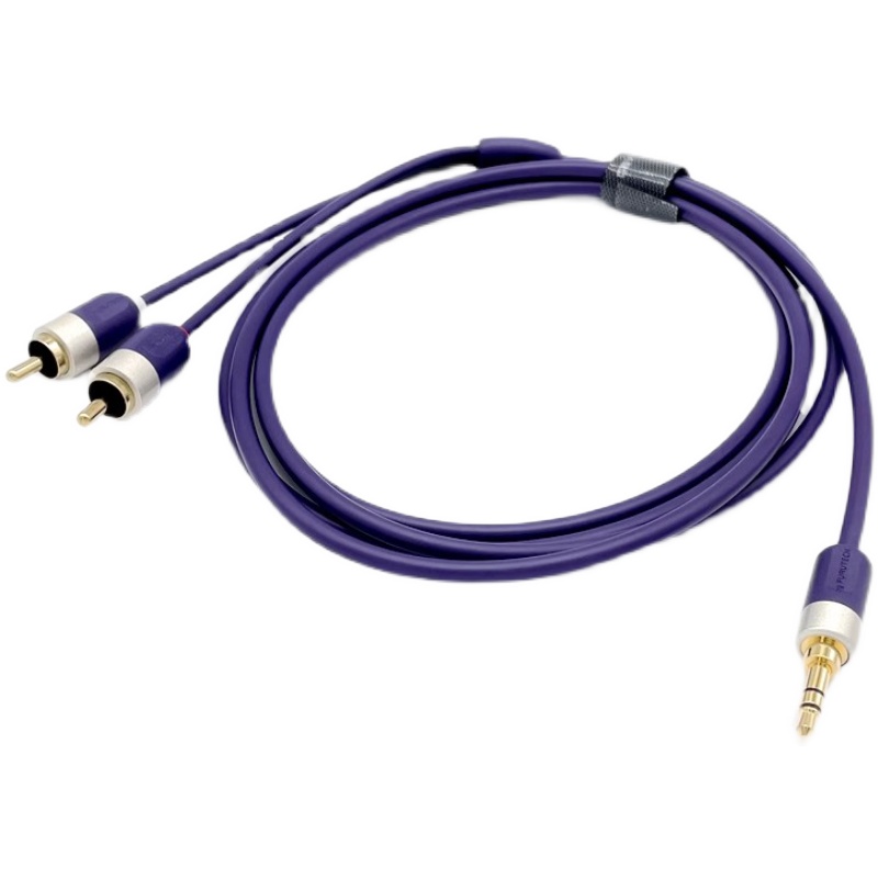 进口二手古河ADLID35R单晶铜银3.5转2RCA双莲花一分二信号音频线 - 图3