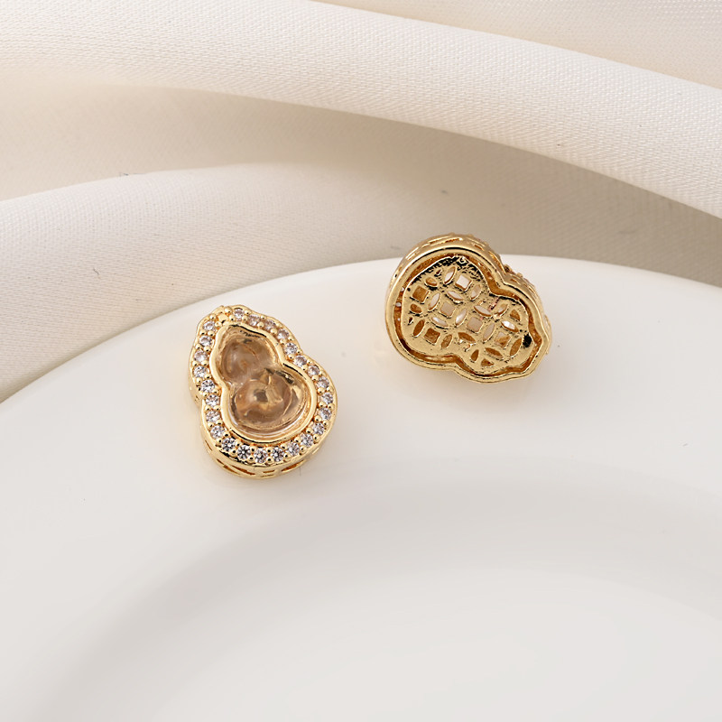 14K包金高保微镶锆石国风葫芦魔盒隔珠手工diy手链手串四通转运珠,淘宝优惠券,粉丝福利购,淘宝优惠卷