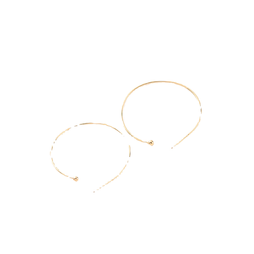 14K包金保色超细可串珠C形耳圈手工diy耳饰白金色耳挂耳环材料 - 图3