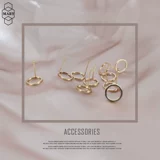 Медные геометричные серьги ручной работы, аксессуар, 18 карат, DIY, простой и элегантный дизайн, серебро 925 пробы