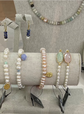 西班牙云纹天然石珍珠项链手链