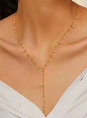 法式浪漫天然淡水珍珠复古项链