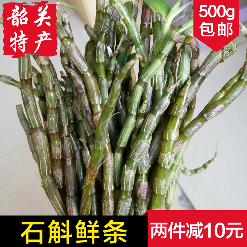 新鲜石斛鲜条正宗深山仿野生种植铁皮枫斗石斛鲜条礼盒装500g包邮