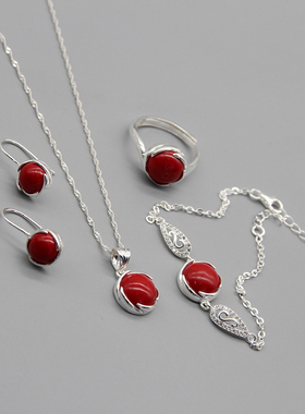 民族风925纯银四件套青海草原