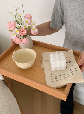 轻奢高级感奶油风香薰托盘