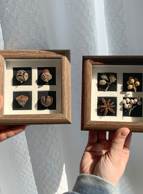 相框4宫格手工diy干花画框