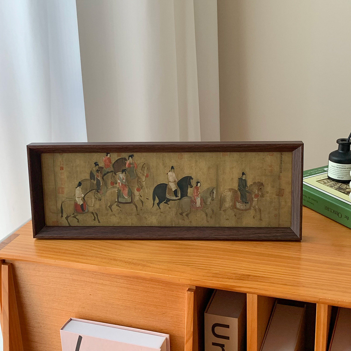 新中式千里江山图复古风相框摆台客厅装饰画玄关卧室床头柜摆件,淘宝优惠券,粉丝福利购,淘宝优惠卷