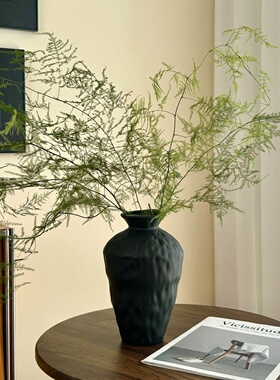 天然文竹永生花干花插花花瓶花束