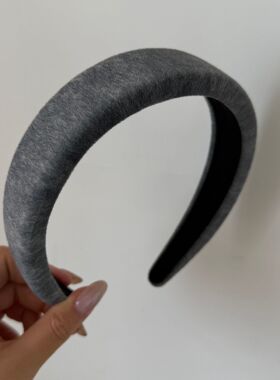 韩系秋冬丝绒宽边高颅顶发箍