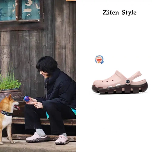 Tide, тапочки в стиле Crocs, нескользящая Нана, пляжная обувь на платформе, мюли, подходят для носки на улице