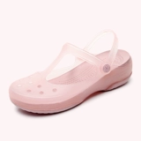 Tide, летние тапочки в стиле Crocs, нескользящая пляжная обувь, мюли на танкетке для школьников и студентов, подходят для носки на улице, в корейском стиле