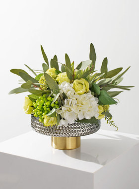 仿真花假花高档装饰桌花轻奢摆花样板房客厅茶几软装成品花艺摆件