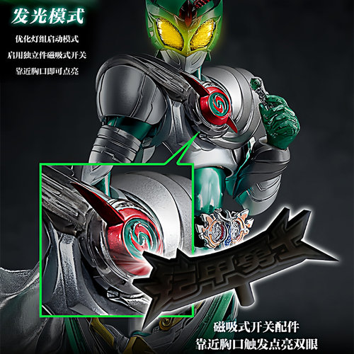 奥迪双钻铠甲勇士铠魂正版手办拿瓦风都侦探驮拏多超可动人偶模型 - 图3