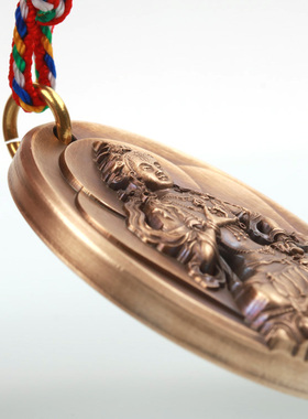 金刚萨埵佛像紫铜密宗吊坠