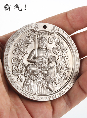 纯钛定制不动尊菩萨原创设计吊坠