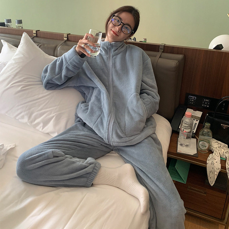 EAL楠涛情侣睡衣女春季珊瑚绒加绒加厚家居服女士休闲可外穿套装,淘宝优惠券,粉丝福利购,淘宝优惠卷