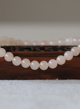 和田玉手链浓郁老熟藕粉手串时尚