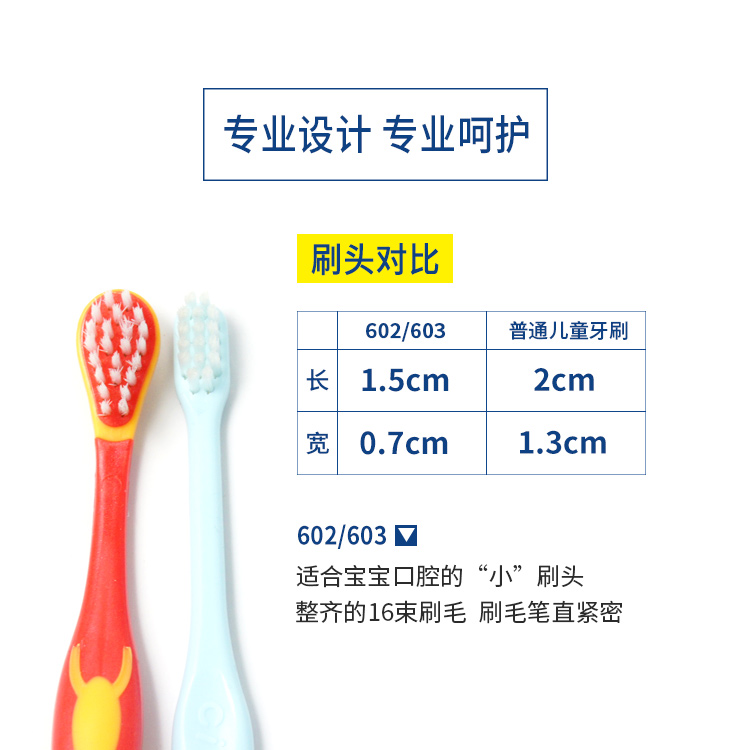 日本进口CI齿科专用宝宝牙刷0-6岁儿童乳牙1软毛2中毛3小头婴儿