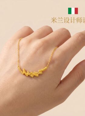 米兰【设计师】超闪海浪项链女轻奢璀璨设计感锁骨链微镶锆石精致