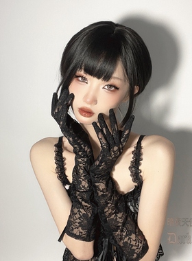 情趣复古旗袍lolita防晒蕾丝手套