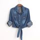 Korean style stylish sweet style cape short-sleeved denim jacket
