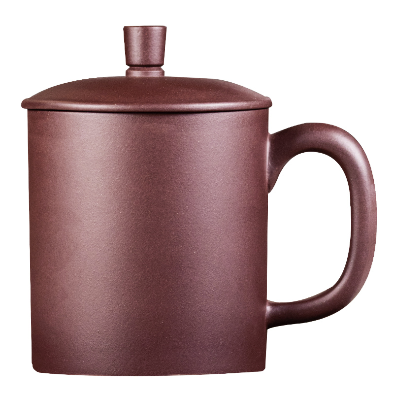 宜兴紫砂杯纯全手工茶杯大容量带盖泡茶水杯子非陶瓷茶具自用送礼 - 图3