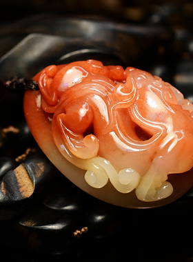 君心寿山石项链男士配饰挂件吊坠