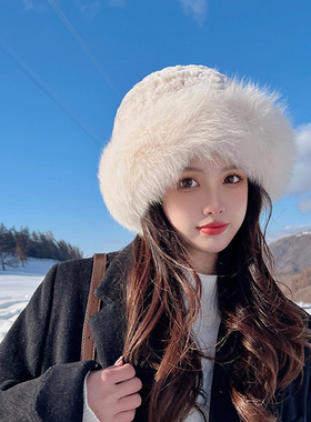 东北哈尔滨雪乡防寒帽子女
