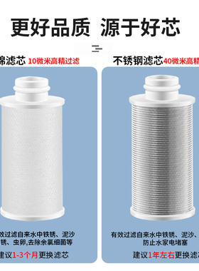 泉之源Q3过滤器专用滤芯不锈钢滤网PP棉高效阻垢滤料滤芯