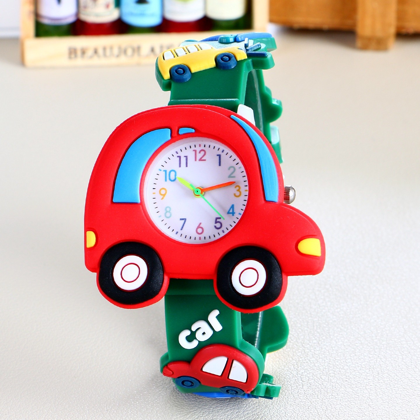 个性可爱卡通小汽车儿童手表男孩小学生幼儿园腕表防水女孩玩具表,淘宝优惠券,粉丝福利购,淘宝优惠卷