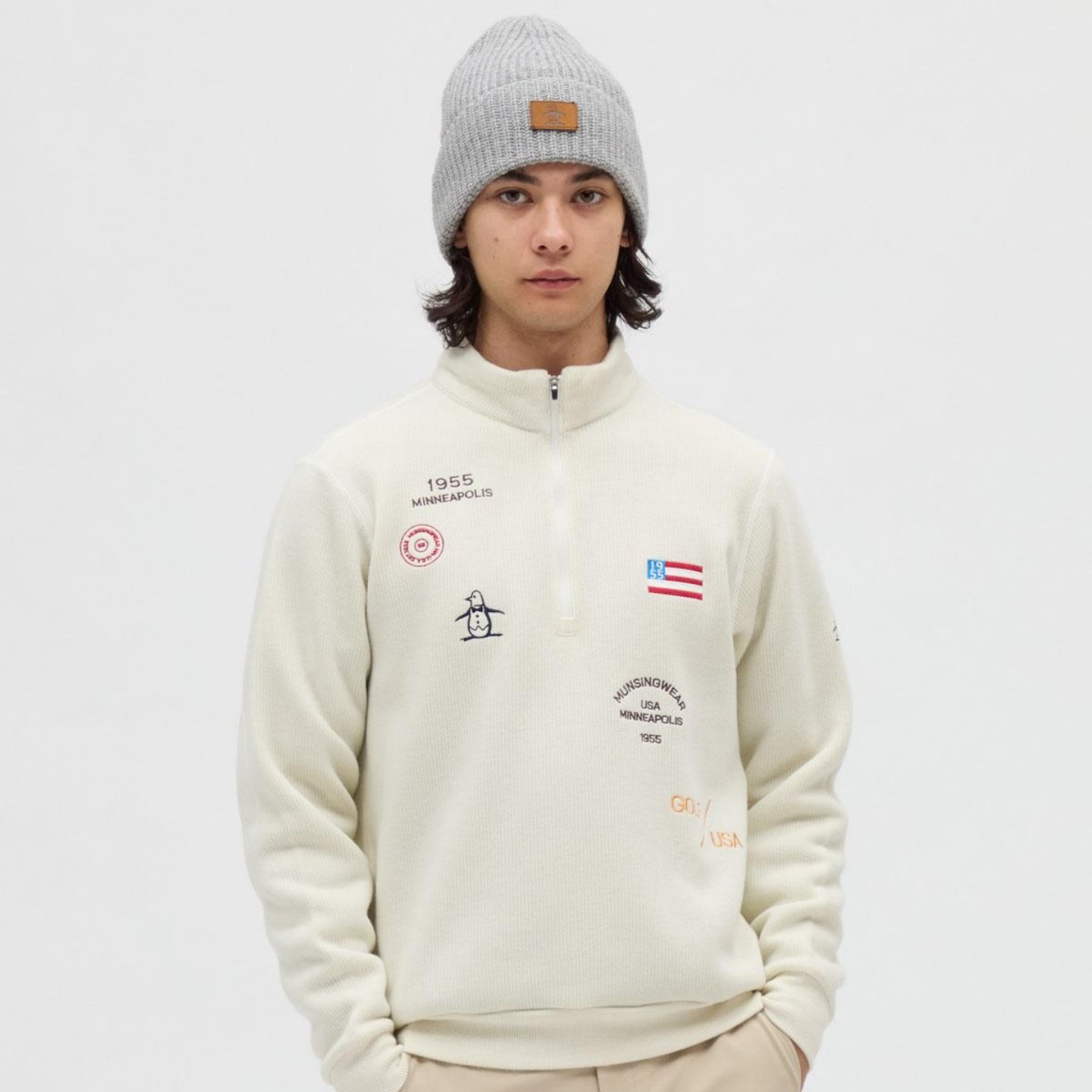 日本正品Munsingwear万星威高尔夫男装半拉链针织套头衫毛衣代购,淘宝优惠券,粉丝福利购,淘宝优惠卷