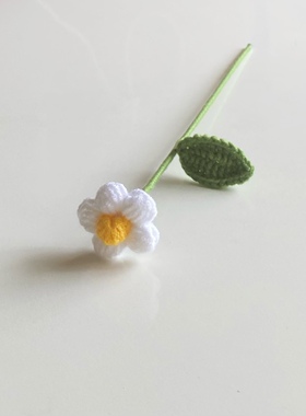 清仓成品手工毛线花束泡芙花玫瑰花情人节创意礼物全场满36元包邮