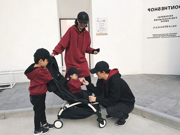 亲子装2019秋冬季新款全家装爬卫衣 合心意亲子装/亲子时装