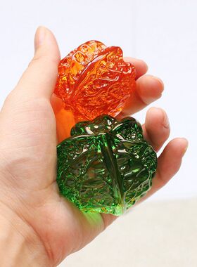 琉璃文玩核桃彩色玻璃按摩手球