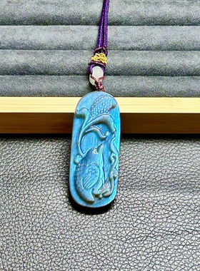 天然拉长石 灰月光石吊坠女强彩光蓝光简约百搭 雕刻吊坠