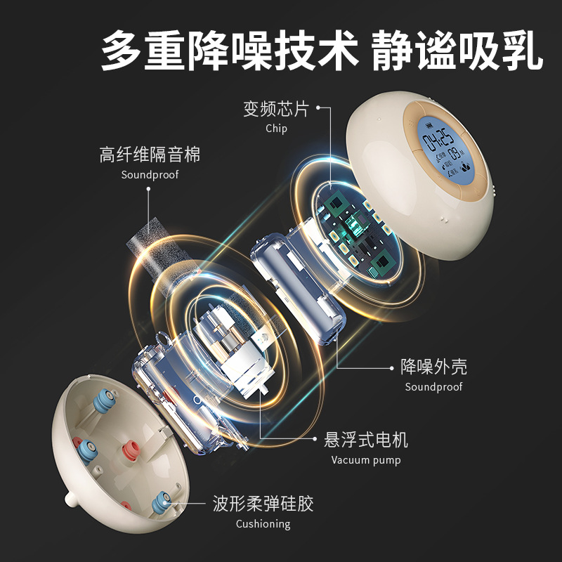 贝能双边吸奶器电动一体式两用自动挤拔奶器孕产妇吸力大静音 - 图1