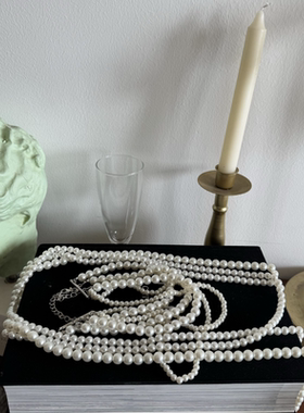 串珠多股项链颈链毛衣链层叠