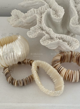 手镯环串珠弹力绳不规则叠戴