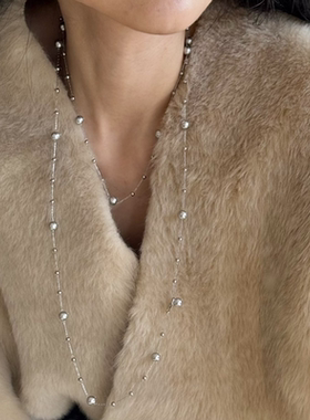 百搭链条叠戴长项链颈链女