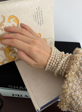 黑水晶多层长款毛衣链条