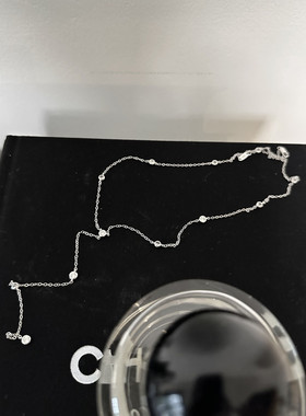 巧思的珠通体拉长Y字水钻项链