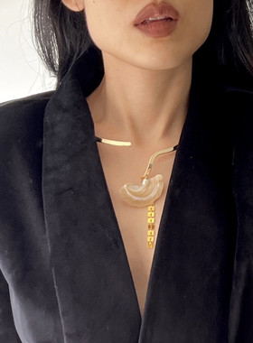 摇儿原创复古牛油果多层ins项圈