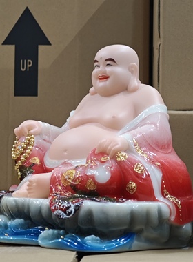 汉白玉弥勒佛未来佛茶桌招财摆件