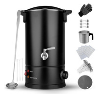 Candle Maker Wax Instrumental Kit (Black 10 Liter) Electric Wax Lava Pan Wax Thawer With Quick Dumping Nozzle