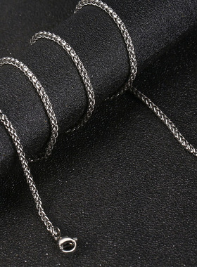 IMI男士吊坠配链钛钢项链首饰龙骨珍珠单链条潮配饰花篮YL081