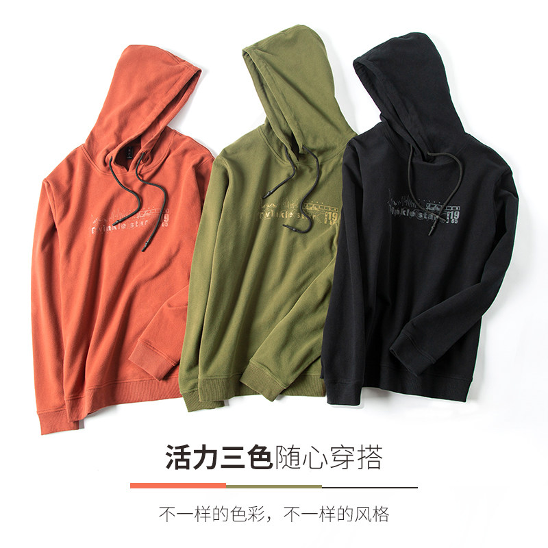 骆驼男装男士连帽潮流韩版宽松卫衣 骆驼男装卫衣